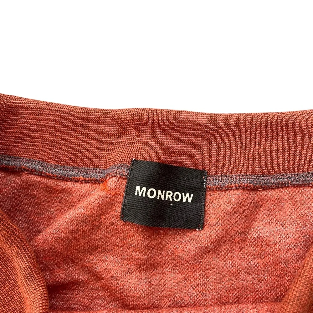 Monrow Y2K Orange Terry Cloth Low Rise Mini Skirt M Beach Summer